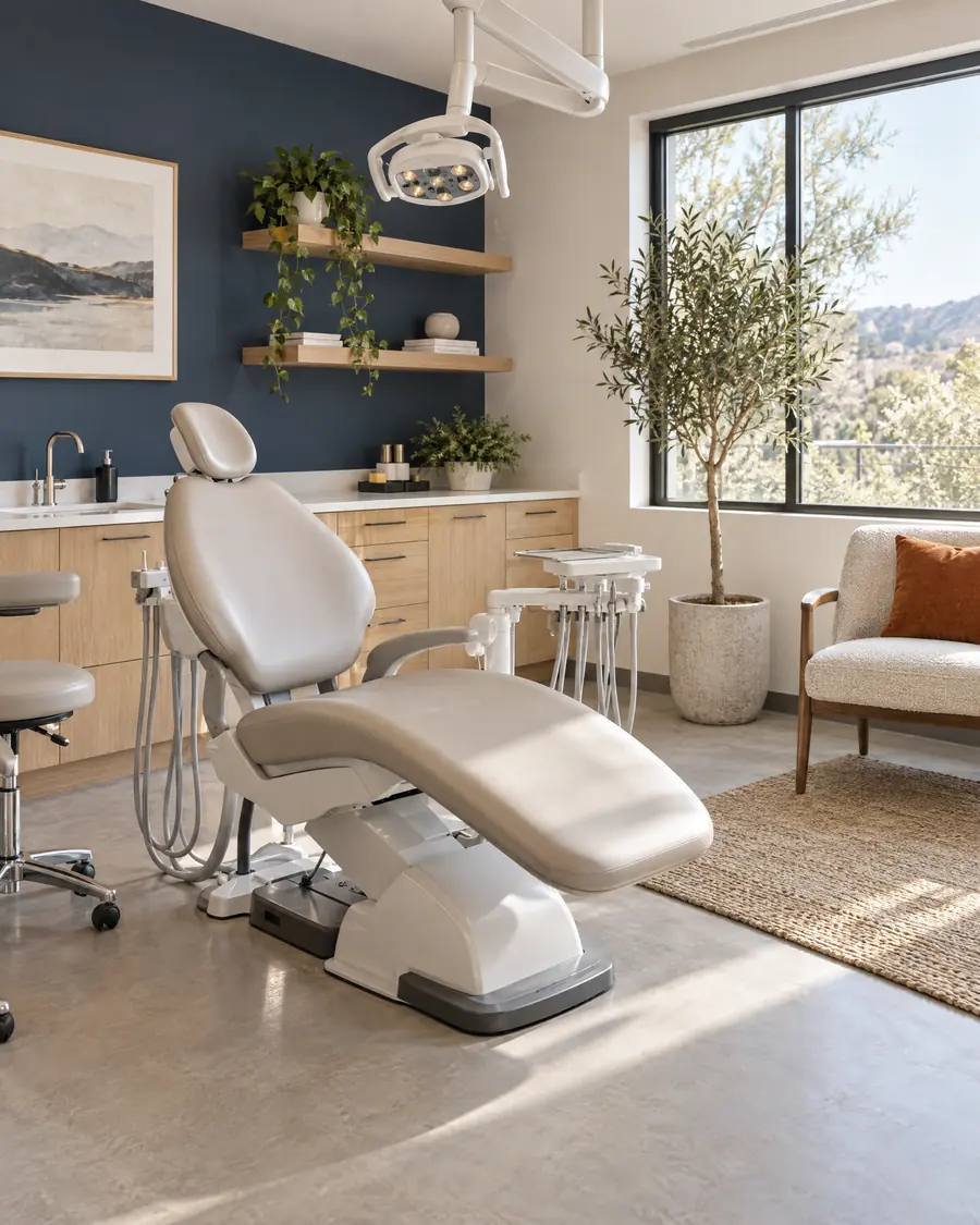 A bright, calm dental treatment room